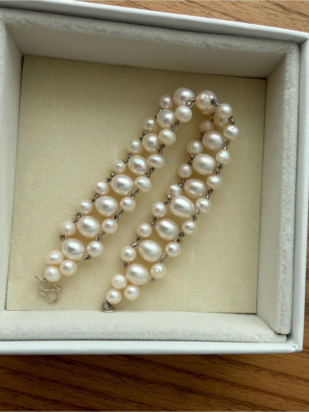 Multi-Strand Freshwater Pearl Bracelet | 7” Layered Elegant Bracelet